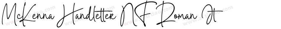 McKenna Handletter NF Roman Italic字体转换